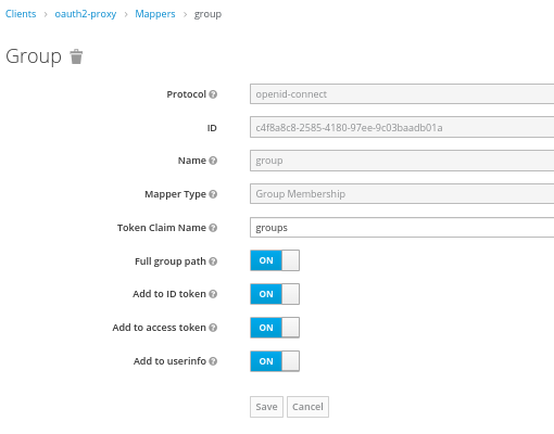 oauth2-proxy client mappers group