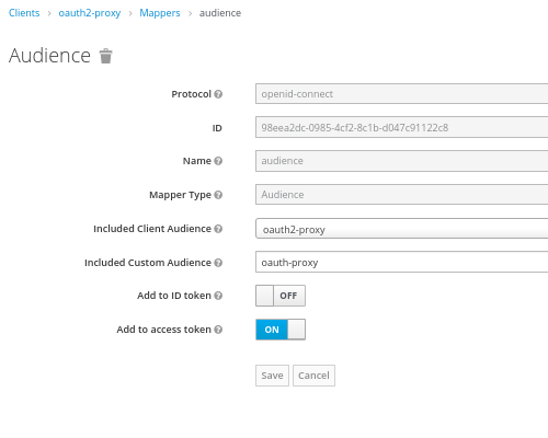 oauth2-proxy client mappers audience